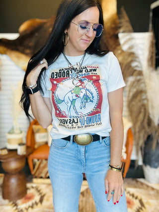 XOXO Wild West Rodeo Boxy Graphic Tee-Graphic Tees-XOXO ART & Co-Motis & Co Boutique, Women's Fashion Boutique in Carthage, Missouri
