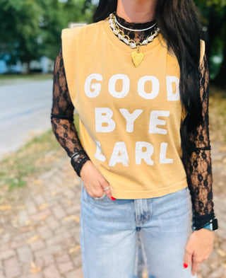 Good Bye Earl Sleeveless Graphic Tee-Graphic Tees-Poppy & Pine-Motis & Co Boutique, Women's Fashion Boutique in Carthage, Missouri