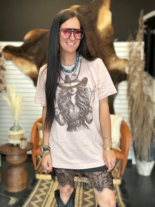 Boho Rocker Cowgirl Graphic Tee-Graphic Tees-J Coons-Motis & Co Boutique, Women's Fashion Boutique in Carthage, Missouri