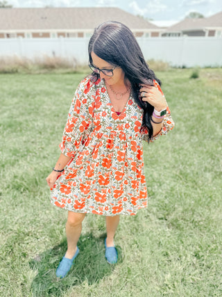 Blossom Floral Print Dress-Dresses-GiGiO-Motis & Co Boutique, Women's Fashion Boutique in Carthage, Missouri