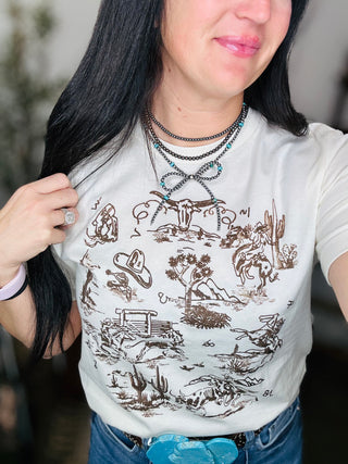 Western Tolie Brown Graphic Tee XOXO-Graphic Tees-XOXO ART-Motis & Co Boutique, Women's Fashion Boutique in Carthage, Missouri