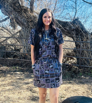 Check It Cowpoke Skort-dress-2 Fly-Motis & Co Boutique, Women's Fashion Boutique in Carthage, Missouri