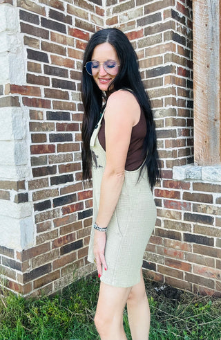 Fence Chats Western Linen Romper-Shorts-2 Fly-Motis & Co Boutique, Women's Fashion Boutique in Carthage, Missouri