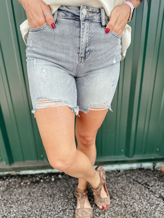 Noah High Rise Denim Distressed Short-Shorts-Risen-Motis & Co Boutique, Women's Fashion Boutique in Carthage, Missouri