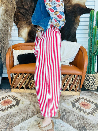 Jace Red Striped Wide Leg Pants-Pants-Urban Daizy-Motis & Co Boutique, Women's Fashion Boutique in Carthage, Missouri