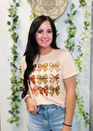 Fall Bows Graphic Tee-Graphic Tees-MOTIS-Motis & Co Boutique, Women's Fashion Boutique in Carthage, Missouri