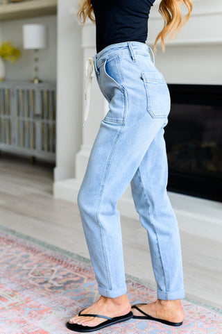 Cooper High Rise Vintage Denim Jogger-Joggers-Ave Shops-Motis & Co Boutique, Women's Fashion Boutique in Carthage, Missouri