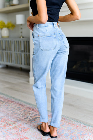 Cooper High Rise Vintage Denim Jogger-Joggers-Ave Shops-Motis & Co Boutique, Women's Fashion Boutique in Carthage, Missouri