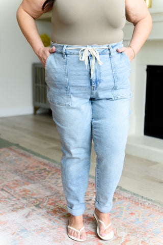 Cooper High Rise Vintage Denim Jogger-Joggers-Ave Shops-Motis & Co Boutique, Women's Fashion Boutique in Carthage, Missouri