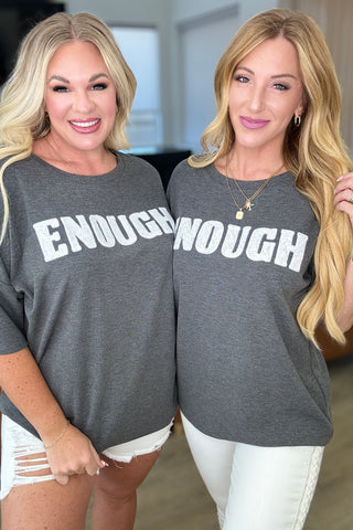 Always Enough Graphic Tee in Charcoal-Graphic Tees-Ave shops-Motis & Co Boutique, Women's Fashion Boutique in Carthage, Missouri