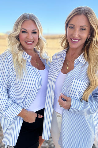 This or That Striped Button Down-Long Sleeves-Ave shops-Motis & Co Boutique, Women's Fashion Boutique in Carthage, Missouri