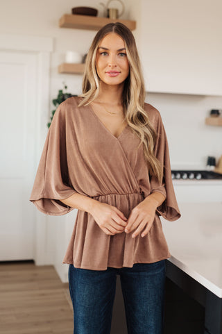 Dazzlingly Draped V-Neck Blouse-Blouses-Ave Shops-Motis & Co Boutique, Women's Fashion Boutique in Carthage, Missouri