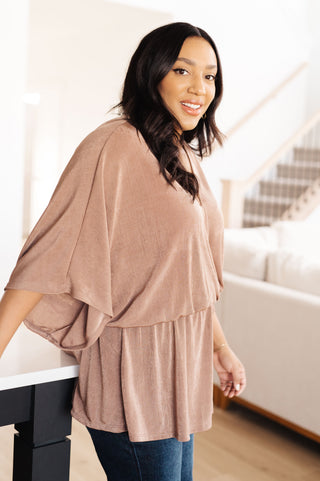 Dazzlingly Draped V-Neck Blouse-Blouses-Ave Shops-Motis & Co Boutique, Women's Fashion Boutique in Carthage, Missouri