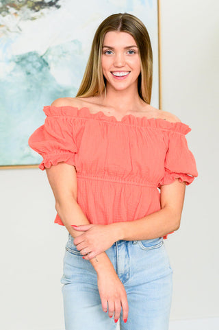 Don't Be Shy Off the Shoulder Blouse-Short Sleeves-Ave-Motis & Co Boutique, Women's Fashion Boutique in Carthage, Missouri