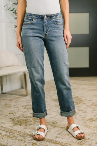 Doris Mid Rise Boyfriend with Adjustable Back Tab + Hollywood WB-Jeans-Ave Shops-Motis & Co Boutique, Women's Fashion Boutique in Carthage, Missouri