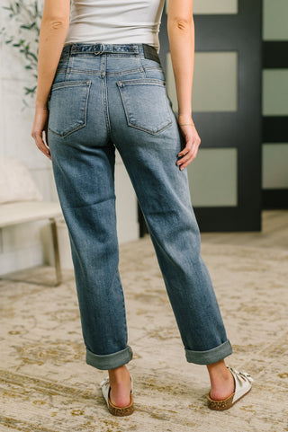 Doris Mid Rise Boyfriend with Adjustable Back Tab + Hollywood WB-Jeans-Ave Shops-Motis & Co Boutique, Women's Fashion Boutique in Carthage, Missouri