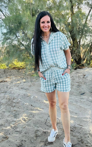 Cara Checkered Top and Short Set-Shorts-Very J-Motis & Co Boutique, Women's Fashion Boutique in Carthage, Missouri