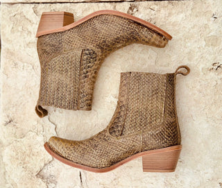 Agave Sky Paige Olive Python Boots-Boots-Agave Sky-Motis & Co Boutique, Women's Fashion Boutique in Carthage, Missouri