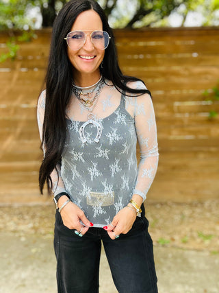 Larsa Sheer Lace Mesh Tops-Long Sleeves-Turquoise Haven-Motis & Co Boutique, Women's Fashion Boutique in Carthage, Missouri