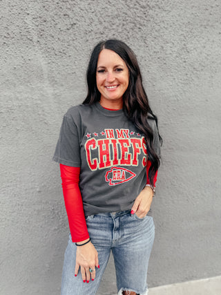 Chiefs Era Gameday Graphic Tee-Graphic Tees-Southern Babe Wholesale-Motis & Co Boutique, Women's Fashion Boutique in Carthage, Missouri