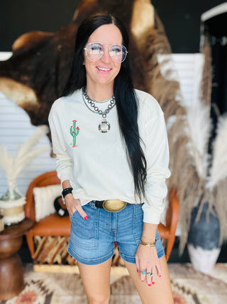 Evie Western Embroidered Pullover-graphic Sweatshirt-Taelynn-Motis & Co Boutique, Women's Fashion Boutique in Carthage, Missouri