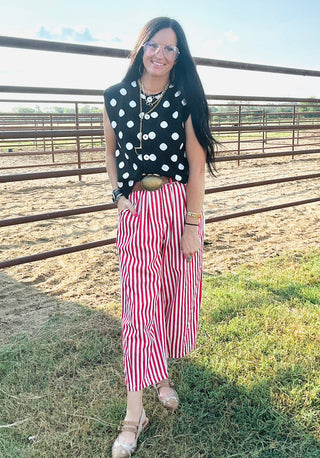 Jace Red Striped Wide Leg Pants-Pants-Urban Daizy-Motis & Co Boutique, Women's Fashion Boutique in Carthage, Missouri