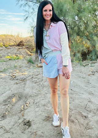 Sara Striped Top and Short Set-Shorts-Very J-Motis & Co Boutique, Women's Fashion Boutique in Carthage, Missouri