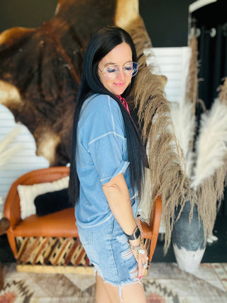 Mona Oversized Knit Top-Short Sleeves-Very J-Motis & Co Boutique, Women's Fashion Boutique in Carthage, Missouri
