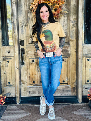 Mallard Bejeweled Duck Graphic Tee-Graphic Tees-Bohemian Cowgirl-Motis & Co Boutique, Women's Fashion Boutique in Carthage, Missouri