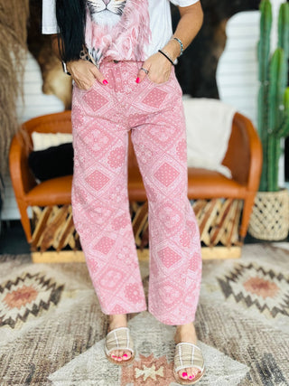 Brett Bandana Barrel Jeans-Jeans-Veveret-Motis & Co Boutique, Women's Fashion Boutique in Carthage, Missouri