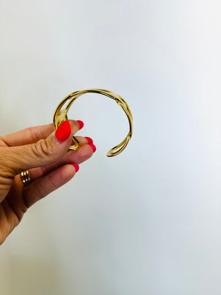 Moxie Gold Cuff Bracelet-Bracelets-ChanSutt-Motis & Co Boutique, Women's Fashion Boutique in Carthage, Missouri