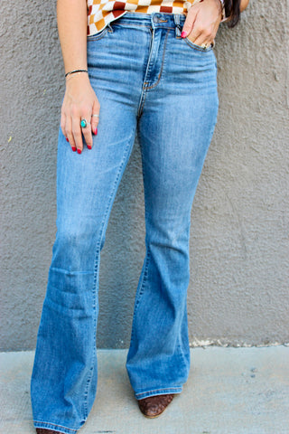 Brock High Rise Flare Jeans-Jeans-Judy Blue-Motis & Co Boutique, Women's Fashion Boutique in Carthage, Missouri