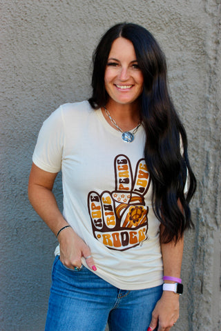 Rodeo Deuces Cream Graphic Tee-Graphic Tees-Rodeo Hippie-Motis & Co Boutique, Women's Fashion Boutique in Carthage, Missouri