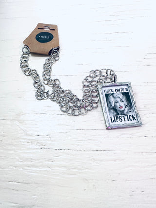 Vintage Poster Dolly Pendant Necklace-Necklaces-Western Elite-Motis & Co Boutique, Women's Fashion Boutique in Carthage, Missouri