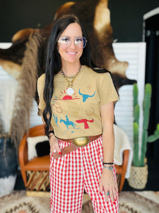 Carlie Cowboy Things Boxy Tee-Graphic Tees-Varsity Rodeo-Motis & Co Boutique, Women's Fashion Boutique in Carthage, Missouri