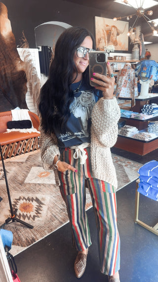 Max Multi Stripe Barrel Pants-Pants-Lovlov-Motis & Co Boutique, Women's Fashion Boutique in Carthage, Missouri