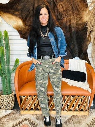 Carlee Camo Cargo Pocket Pants-Pants-Lovlov-Motis & Co Boutique, Women's Fashion Boutique in Carthage, Missouri