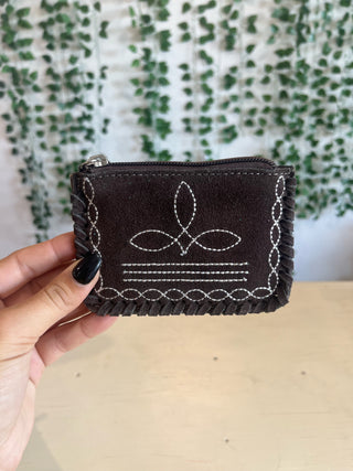 Boot Stitch Coin Purse-Handbags-Western Linen-Motis & Co Boutique, Women's Fashion Boutique in Carthage, Missouri