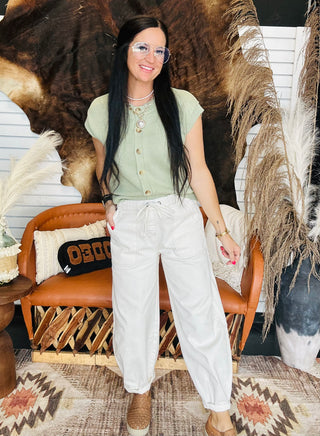 Isla Button Front Sweater Top-Short Sleeves-blu pepper-Motis & Co Boutique, Women's Fashion Boutique in Carthage, Missouri