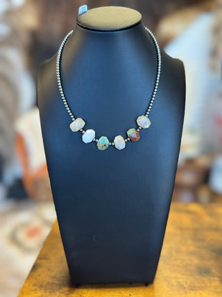 Peruvian Opal and Sterling Silver Pearls