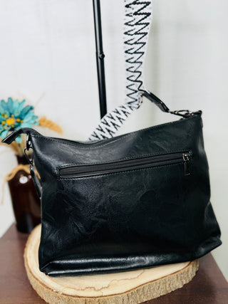 Cadillac Cross Body Handbag Black-Handbags-Bedstu-Motis & Co Boutique, Women's Fashion Boutique in Carthage, Missouri
