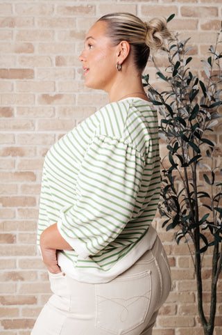 Enrichment Time Striped Top-Short Sleeves-Ave shops-Motis & Co Boutique, Women's Fashion Boutique in Carthage, Missouri