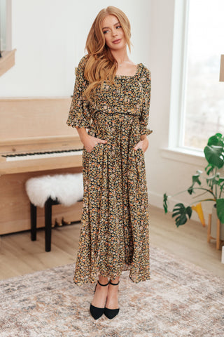 Ever So Briefly Floral Maxi Dress-Dresses-Ave Shops-Motis & Co Boutique, Women's Fashion Boutique in Carthage, Missouri