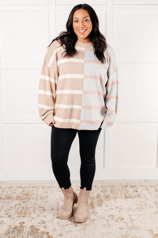 Exceptional Thought Striped Patchwork Sweater-sweater-Ave Shops-Motis & Co Boutique, Women's Fashion Boutique in Carthage, Missouri