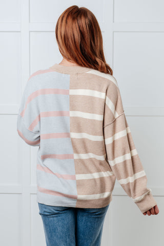 Exceptional Thought Striped Patchwork Sweater-sweater-Ave Shops-Motis & Co Boutique, Women's Fashion Boutique in Carthage, Missouri