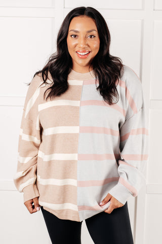 Exceptional Thought Striped Patchwork Sweater-sweater-Ave Shops-Motis & Co Boutique, Women's Fashion Boutique in Carthage, Missouri