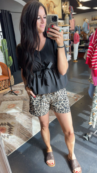 Briar Black Ruffle Short Sleeve Top-Short Sleeves-2 Fly-Motis & Co Boutique, Women's Fashion Boutique in Carthage, Missouri
