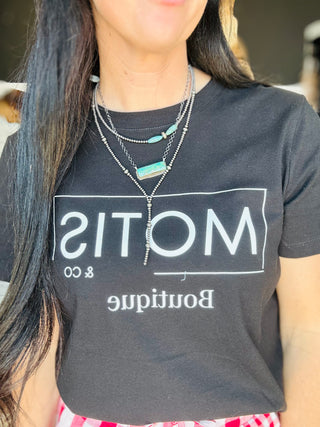 Motis Boxy Graphic Tee - Black-Graphic Tees-MOTIS-Motis & Co Boutique, Women's Fashion Boutique in Carthage, Missouri