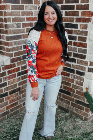 Raelynn Rusty Ribbed Top-Long Sleeves-MOTIS-Motis & Co Boutique, Women's Fashion Boutique in Carthage, Missouri