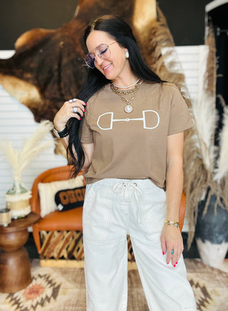 Simple Snaffle Bit Graphic Tee-Graphic Tees-MOTIS-Motis & Co Boutique, Women's Fashion Boutique in Carthage, Missouri